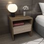 HANAH HOME Noćni ormarić Nova Walnut Cordoba - slika 1