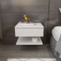 HANAH HOME Noćni ormarić Vivid White - slika 1
