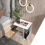 HANAH HOME Noćni ormarić Karamira White - slika 3