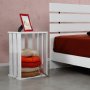HANAH HOME Noćni ormarić Fuga Shiny White - slika 2