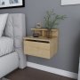 HANAH HOME Noćni ormarić Alice hrast boja - slika 3