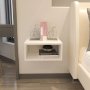 HANAH HOME Noćni ormarić Dora White - slika 1