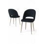 HANAH HOME Set stolica (6 komada) Pane Anthracite Chrome - slika 2