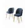 HANAH HOME Set stolica (6 komada) Axle Anthracite Gold - slika 2