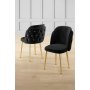 HANAH HOME Set stolica (6 komada) Axle Black Gold - slika 1