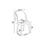 HANAH HOME Set stolica (6 komada) Axle Anthracite Chrome - slika 3