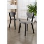 HANAH HOME Set stolica (6 komada) Arfe Grey Black - slika 1