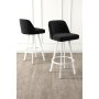 HANAH HOME Set barskih stolica (6 komada) Atex Black White - slika 1
