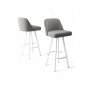 HANAH HOME Set barskih stolica (6 komada) Atex Grey White - slika 2