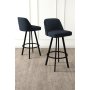 HANAH HOME Set barskih stolica (6 komada) Atex Anthracite Black - slika 1