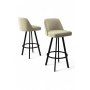HANAH HOME Set barskih stolica (6 komada) Atex Cream Black - slika 2