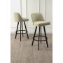 HANAH HOME Set barskih stolica (6 komada) Atex Cream Black - slika 1