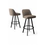 HANAH HOME Set barskih stolica (6 komada) Atex Cappuccino Black - slika 2
