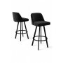 HANAH HOME Set barskih stolica (6 komada) Atex Black - slika 2