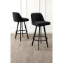 HANAH HOME Set barskih stolica (6 komada) Atex Black - slika 1