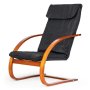 ModernHome Stolica za ljuljanje walnut black - slika 3