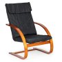 ModernHome Stolica za ljuljanje walnut black - slika 1