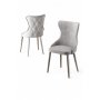 HANAH HOME Set stolica (4 komada) Alpa Grey Chrome - slika 2