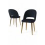HANAH HOME Set stolica (4 komada) Pane Anthracite Gold - slika 2