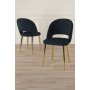 HANAH HOME Set stolica (4 komada) Pane Anthracite Gold - slika 1