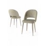 HANAH HOME Set stolica (4 komada) Pane Cream Chrome - slika 2
