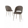 HANAH HOME Set stolica (4 komada) Pane Cappuccino Chrome - slika 2