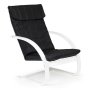 ModernHome Stolica za ljuljanje white/black - slika 1