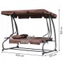 MultiGarden MULTIGARDEN Bastenska ljuljaska - lezaljka 2u1 brown - slika 4