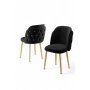 HANAH HOME Set stolica (4 komada) Axle Black Gold - slika 2