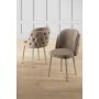 HANAH HOME Set stolica (4 komada) Axle Cappuccino Chrome - slika 1