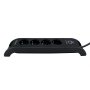 COMMEL Uticnica 4-struka + 2xUSB, prenaponska zastita, 2m crna HO5VV-F 3G1.5 - slika 3