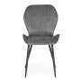 ModernHome Trpezarijske stolice set 4 kom Velour siva - slika 2