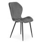 ModernHome Trpezarijske stolice set 4 kom Velour siva - slika 3
