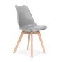 ModernHome Trpezarijske stolice set 4 kom Filipo light grey 2 - slika 3