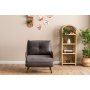 Atelier del Sofa Sofa-krevet sa 1 sedeljkom Cosmo Single Grey - slika 3