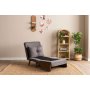 Atelier del Sofa Sofa-krevet sa 1 sedeljkom Cosmo Single Grey - slika 4