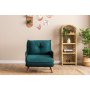 Atelier del Sofa Sofa-krevet sa 1 sedeljkom Cosmo Single Petrol Green - slika 3