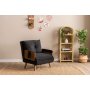 Atelier del Sofa Sofa-krevet sa 1 sedeljkom Cosmo Single Black - slika 2