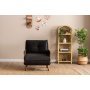 Atelier del Sofa Sofa-krevet sa 1 sedeljkom Cosmo Single Black - slika 3