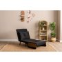 Atelier del Sofa Sofa-krevet sa 1 sedeljkom Cosmo Single Black - slika 4