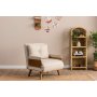 Atelier del Sofa Sofa-krevet sa 1 sedaljkom Cosmo Single Cream - slika 1