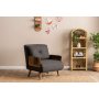 Atelier del Sofa Sofa-krevet sa 1 sedaljkom Cosmo Single Dark Grey - slika 2