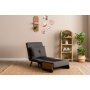 Atelier del Sofa Sofa-krevet sa 1 sedaljkom Cosmo Single Dark Grey - slika 4