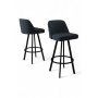 HANAH HOME Set barskih stolica (4 komada) Atex Anthracite Black - slika 2