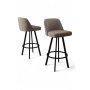 HANAH HOME Set barskih stolica (4 komada) Atex Cappuccino Black - slika 2