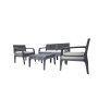 HANAH HOME Garden Lounge Set Latte Double Anthracite - slika 3