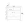 HANAH HOME Bela mat komoda Rb 071 - slika 5