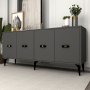 HANAH HOME Komoda Fly Anthracite - slika 2