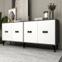 HANAH HOME Komoda Fly Anthracite White - slika 2