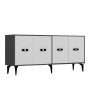 HANAH HOME Komoda Fly Anthracite White - slika 4